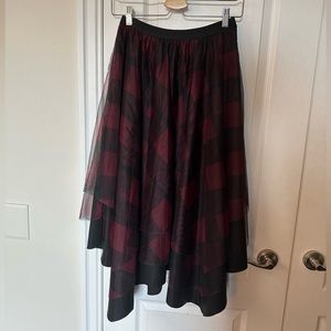Cirque gingham midi tulle skirt *ON HOLD*